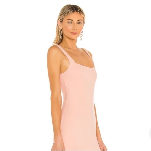 Lovers & Friends Donatella Square Neck Midi Dress In Blush Color Size Small - Picture 13 of 14